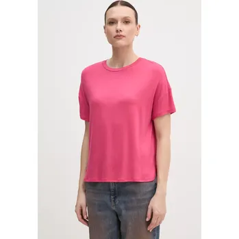 Pánské tričko Tričko United Colors of Benetton růžová barva 3Z12D101X 42X, vel. XS