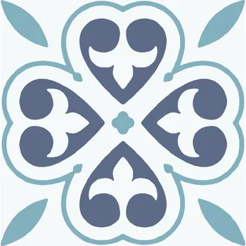 vinylová podlaha 274KT5069 D-C-FIX samolepící podlahové čtverce z PVC, motiv orientální květina, samolepící vinylová podlaha, PVC dlaždice, velikost 30,5 x 30,5 cm