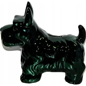 Pokladnička Keramická pokladnička Buldok pes zelená