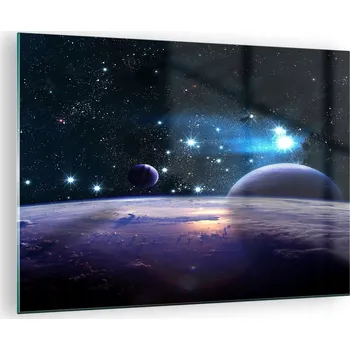 Obraz Obraz na skle do obýváku ložnice 70x50 kosmos foto obrazy na zeď sklo