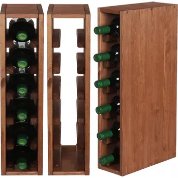 Stojan na víno Modulární Stojan na Víno RW61 (Pro 6 Lahví) Hnědý