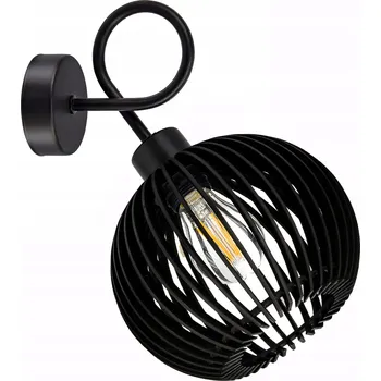 Nástěnné svítidlo Nástěnná lampa KRĘCONY LOFT, stínidlo koule 40, dřevo, patice 1x E27