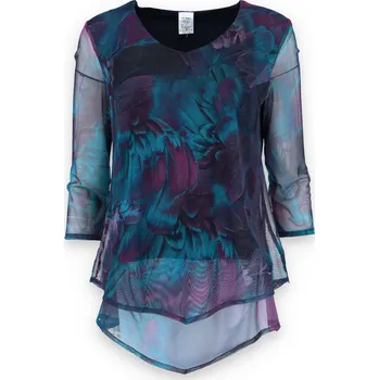 Dámská halenka Halenka 3/4 rukáv Šatka , Kepa Style barva: modrá, velikost: 38