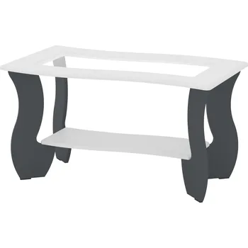 Konferenční stolek Slevadoma Konferenční stolek RUBIN MDF Barva: antracit + bílá