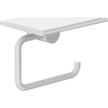 Kludi VELA R Držák toaletního papíru bez krytu, s poličkou, bílá matná, 5897153