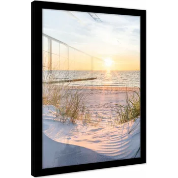 Obraz OBRAZ NA ZEĎ V RÁMU PLAKÁT DO LOŽNICE OBÝVÁKU PLÁŽ MOŘE PŘÍRODA 40x30