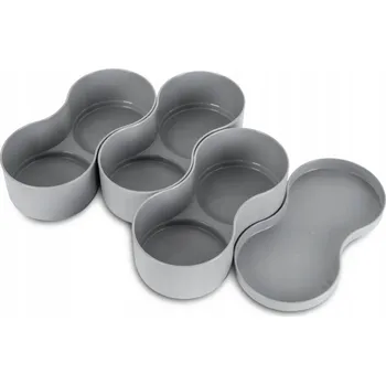 Plastová miska na svačinu s víkem, šedá