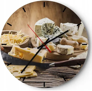 Hodiny Nástěnné hodiny do kuchyně 30x30 Gastronomie Skleněné hodiny do obýváku Tiché