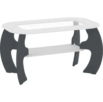 Konferenční stolek Slevadoma Konferenční stolek SAKURA MDF Barva: antracit + bílá