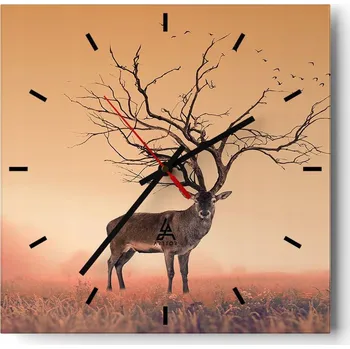 Hodiny Velké nástěnné hodiny 40x40 Abstrakce Skleněné tiché hodiny