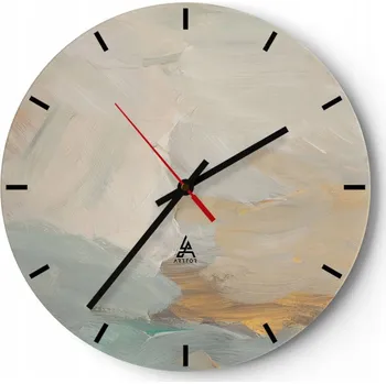 Hodiny Nástěnné hodiny do kuchyně 30x30 Umělecké skleněné hodiny do obýváku Loft Tiché