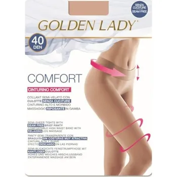 Dámské punčochy Silonky - stahovací - Golden Lady Comfort 40 den Velikost: M, Barva: Černá