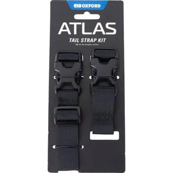 Auto-moto Zavazadlové popruhy Atlas advanced tail straps kit, OXFORD (černá)