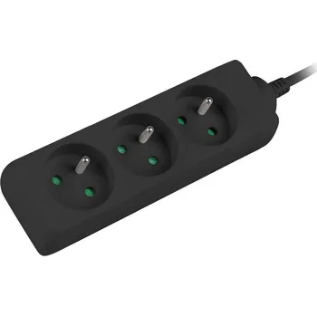 Prodlužovací kabel Prodlužovací kabel Lanberg PS0, 3 zásuvky, 1,5m, černá