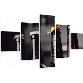 Obraz Vícedílný obraz Studené Tmavé PIVO Sklo 3D 250x150