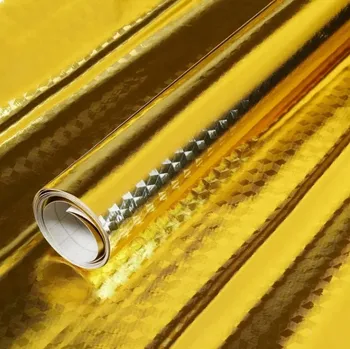 Obraz DÝHA Samolepicí Fólie na kuchyňské desky zlatá 60 x 300 cm