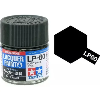 Modelářská barva Tamiya Lacquer LP-60 NATO Black/Černá NATO 10ml