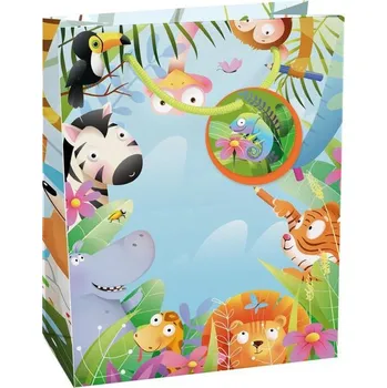 Dárková taška Taška dárková Jumbo matt 44,5 x 33 x 13,7cm TJ - motiv safari