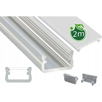 LED osvětlení Hliníkový LED profil eloxovaný Worthy-A + Kryt 2m