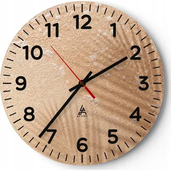 Hodiny Nástěnné hodiny do obýváku 40x40 Abstrakce Kulatý Skleněné hodiny Loft Tiché