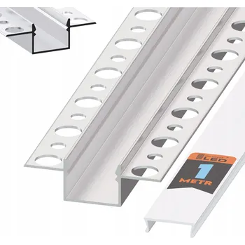 LED páska LED profil do sádrokartonu hliníkový 1m zápustný