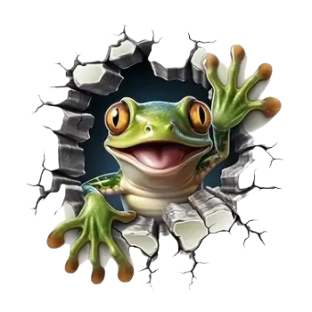 samolepka Samolepka - žabka ve zdi I