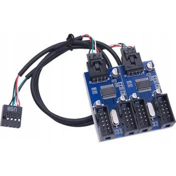 USB hub USB 2.0 Hub Rozbočovač 9 PIN na 4x 9 PIN