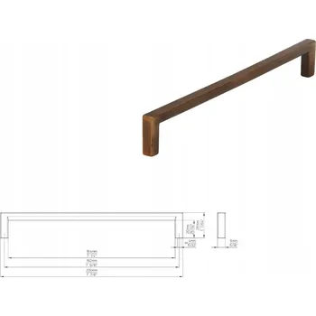 Nábytkové kování Nábytková úchytka SIRO 2108-200ZN79 stará mosaz kartáčovaná