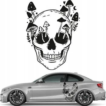 Samolepicí dekorace na vozidlo NÁLEPKA na auto LEBKA 44x56 cm