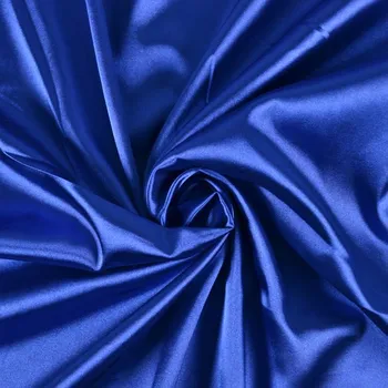 Strečový satén lesklý pařížská modrá