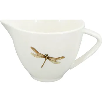 Stolování by inspire Porcelánová mléčenka Vážka 150ml, zelená/hnědá 8135-00-00 – decentní porcelánová mléčenka s jemným dekorem vážky, ladí s celou kolekcí a doplňuje čajový servis.