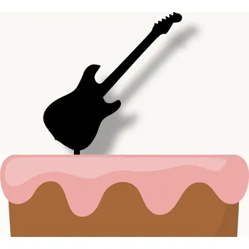 Party dekorace svetzdobeni - Zápich na dort ELEKTRICKÁ KYTARA