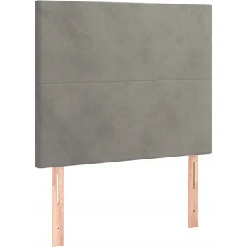 Čelo postele samet světle šedé 80x5x118/128 cm