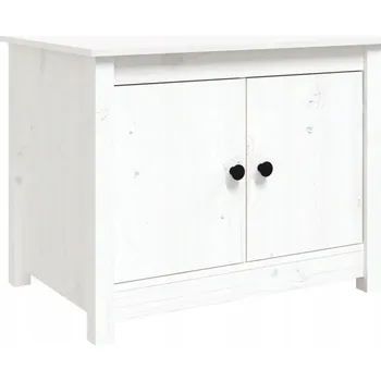 Konferenční stolek Konferenční stolek borovice, bílý 71x49x55 cm