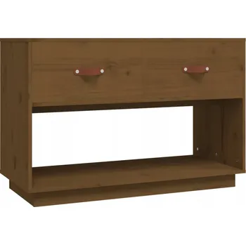Televizní stolek Sada TV skříněk z borovicového dřeva 90x40x60 cm, medově hnědá