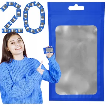 Obraz Sada: 20x malý zip sáček se strunovým uzávěrem 9 Cm x 16 cm, barevný