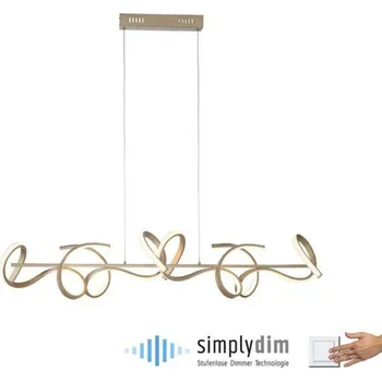 LEUCHTEN DIRECT LED závěsné svítidlo, matná mosaz, moderní design SimplyDim 3000K LD 19033-60