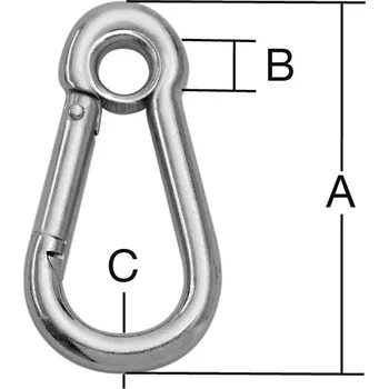 Tesařské kování Karabina s okem 60 x 6 2 ks