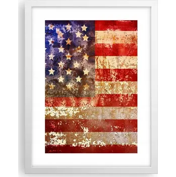 Obraz Obraz plakát v bílém rámu do obýváku 30x40 americké foto plakáty na zeď
