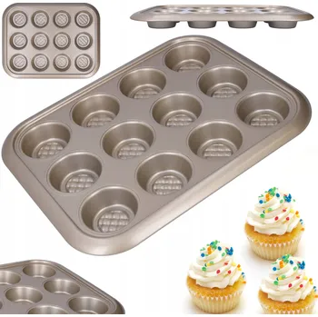 Plech na pečení FORMA NA MUFFINY plech na 12 báboviček 38x29,5 cm klasický a funkční