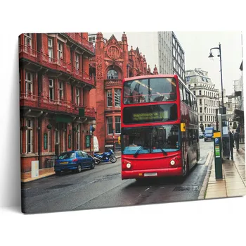 Obraz Fotografie Obraz Na Plátně Autobus v Birminghamu, Velká Británie 80x60 cm