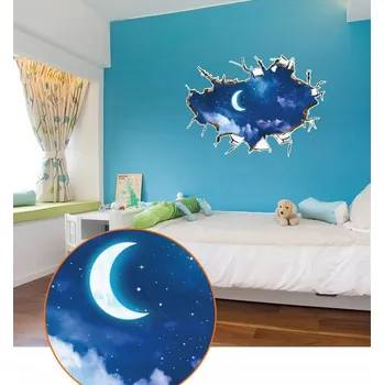 Samolepící dekorace Samolepka na zeď KOSMOS PLANETY MĚSÍC