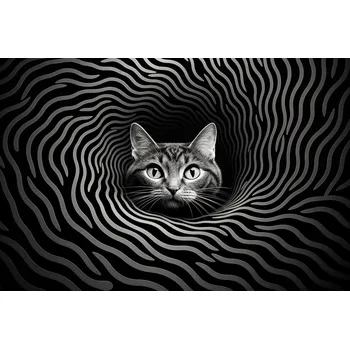 Plakát Plakát Hypnotizující kočičí pohled bez rámu 91,5 x 61 cm