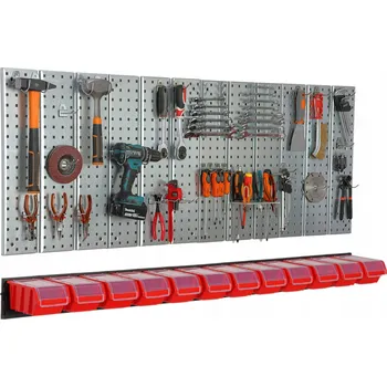 Obraz Kovová dílenská tabule na nářadí s 12 boxy