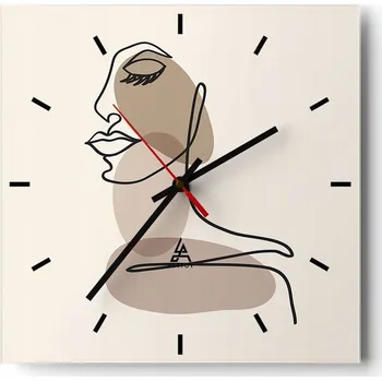 Hodiny Velké nástěnné hodiny 40x40 Abstrakce Skleněné tiché hodiny