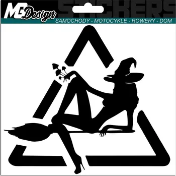 Samolepicí dekorace na vozidlo Samolepka na auto ČARODĚJNICE 14x15