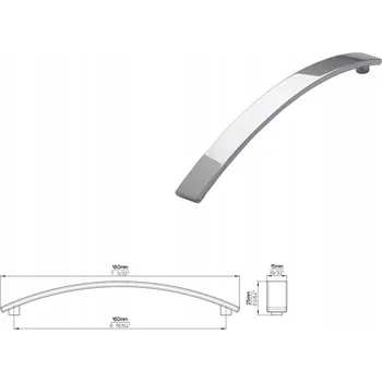 Nábytkové kování Úchytka nábytku SIRO 2084-181ZN1 Nábytková úchytka lesklý chrom
