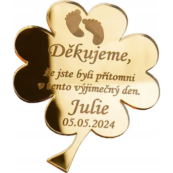 Dekorativní magnet Magnet Křest Poděkování hostům, gravírování MCZ-4