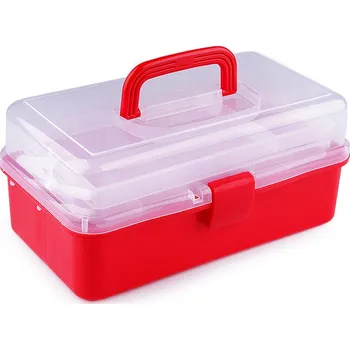 Úložný box Plastový box / kufřík 20x33x15 cm rozkládací Varianta: 6 červená, Balení: 1 ks