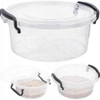 Dóza na potraviny Nádoba na potraviny s víkem, krabice, 0,6 l kulatý